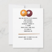 Billiard Balls 57th Birthday Invitation Kaart (Achterkant)