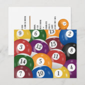 Billiard Balls 57th Birthday Invitation Kaart (Voorkant / Achterkant)