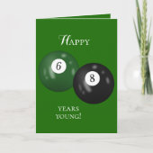 Billiard Balls 68ste verjaardag Kaart (Voorkant)