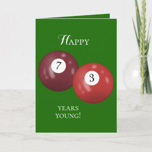 Billiard Balls 73ste verjaardag Kaart