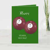 Billiard Balls 77e verjaardag Kaart (Voorkant)