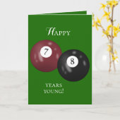 Billiard Balls 78ste verjaardag Kaart (Gele Bloem)