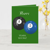 Billiard Balls 82e verjaardag Kaart (Gele Bloem)