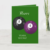 Billiard Balls 84ste verjaardag Kaart (Voorkant)