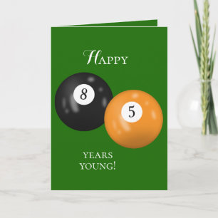 Billiard Balls 85ste verjaardag Kaart