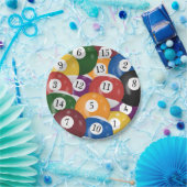 Billiard Balls Achtergrond Papieren Bordje (Feest)