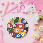 Billiard Balls Achtergrond Papieren Bordje (Feest)