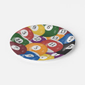 Billiard Balls Achtergrond Papieren Bordje (Gekanteld)