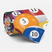 Billiard Balls Achtergrond Stropdas (Opgerold)