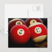 Billiard Balls Briefkaart (Voorkant / Achterkant)