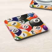 Billiard Balls Collage Bier Onderzetter (Linkerzijde)