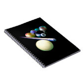 Billiard Balls Cue Snooker Pool Player Notitieboek (Rechterzijde)