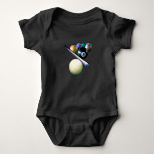 Billiard Balls Cue Snooker Pool Player Romper