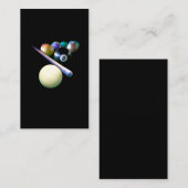 Billiard Balls Cue Snooker Pool Player Visitekaartje (Voorkant / Achterkant)