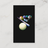 Billiard Balls Cue Snooker Pool Player Visitekaartje (Voorkant)