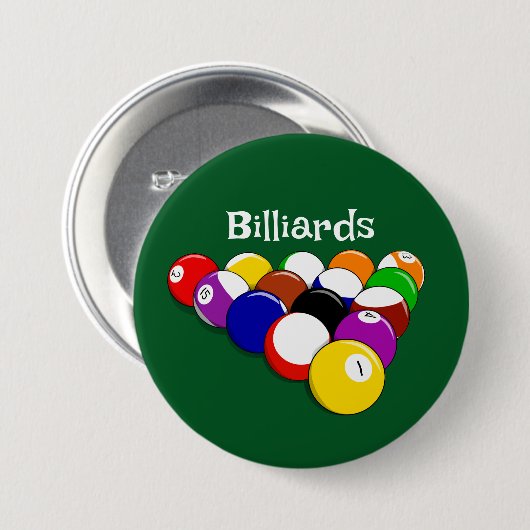 Billiard Balls Design Button (Voorkant /achterkant)