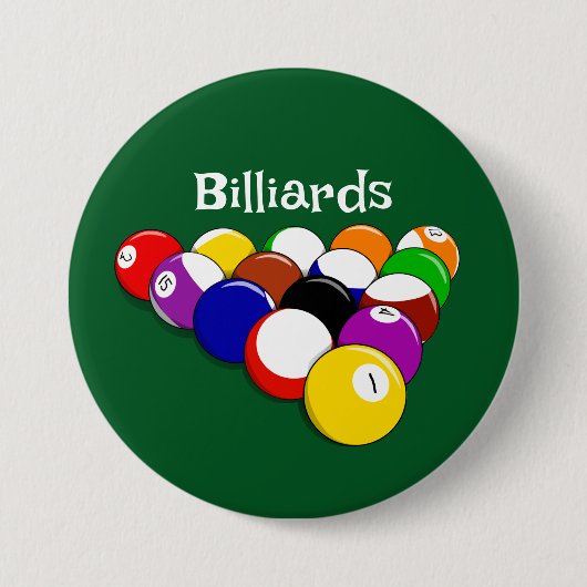 Billiard Balls Design Button (Voorkant)