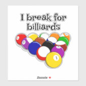 Billiard Balls Design Custom Vinyl Sticker (Vel)