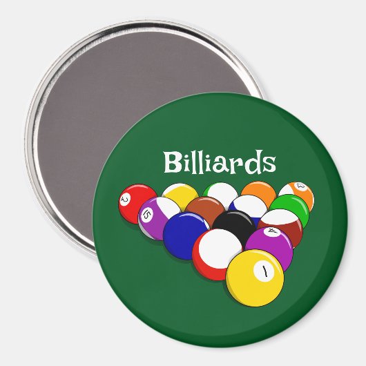 Billiard Balls Design Magnet (Voorkant / Achterkant)