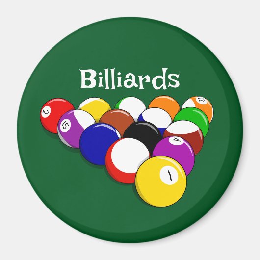 Billiard Balls Design Magnet (Voorkant)