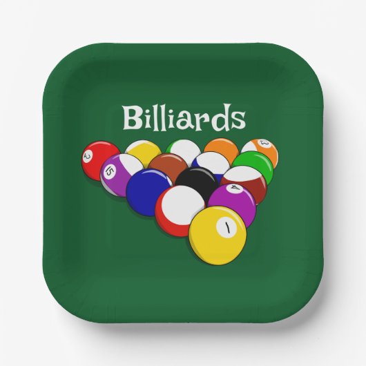 Billiard Balls Design Paper Bord (Voorkant)