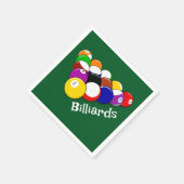 Billiard Balls Design Paper Napkins Servet (Hoek)