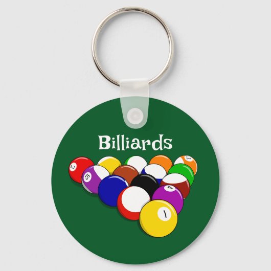 Billiard Balls Design Sleutelhanger (Voorkant)
