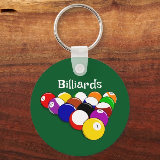 Billiard Balls Design Sleutelhanger (Voorkant)