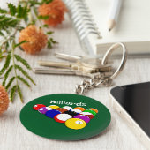Billiard Balls Design Sleutelhanger (Zijkant)
