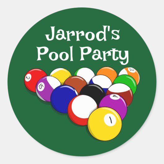 Billiard Balls Design Sticker (Voorkant)