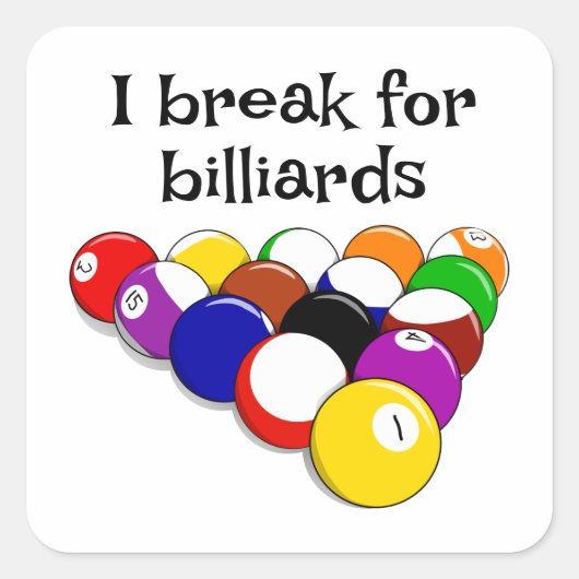 Billiard Balls Design Sticker (Voorkant)