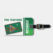 Billiard Balls 🎱 en pool Stick Bagagelabel (Voorkant horizontaal)