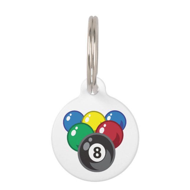 Billiard Balls Huisdierpenning (Voorkant)