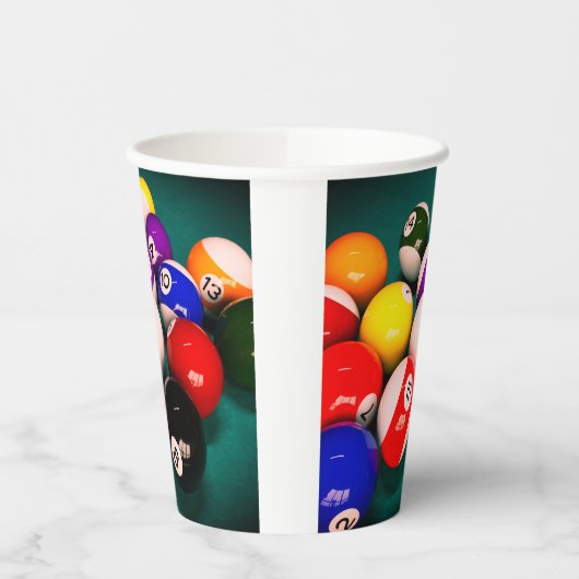 Billiard Balls Papieren Bekers (Links)