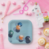 Billiard Balls Papieren Bordje (Feest)