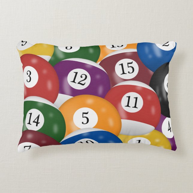 Billiard Balls Pattern Accent Kussen (Voorkant)