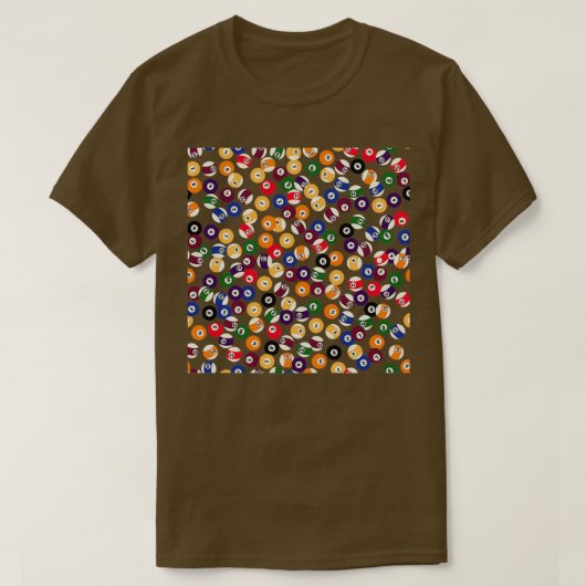 Billiard Balls Pattern All Over Print for Pool Pla T-shirt (Design voorkant)