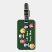 Billiard Balls Shiny Colorful Pool Snooker Sports Bagagelabel (Voorkant verticaal)