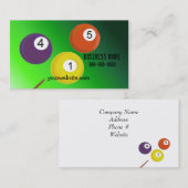 Billiard Balls Visitekaartje (Voorkant / Achterkant)