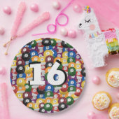 Billiard Balls voor 16e verjaardag Papieren Bordje (Feest)