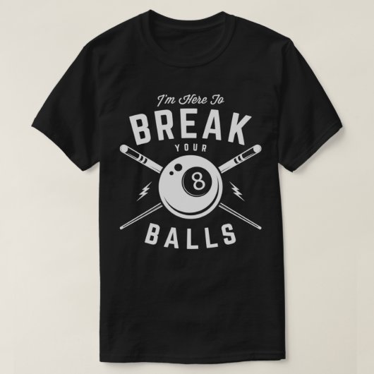 Billiard Billiards Snooker Cue Gift 2 T-shirt (Design voorkant)