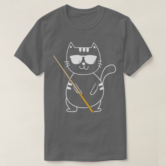 Billiard Cat - Billiard Player Billard 8-Ball Pool T-shirt (Design voorkant)