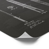 Billiard Cue 1919 Patent Art - Chalkboard Poster (Hoek)