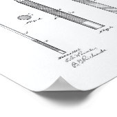 Billiard Cue 1919 Patent Art - Witboek Poster (Hoek)