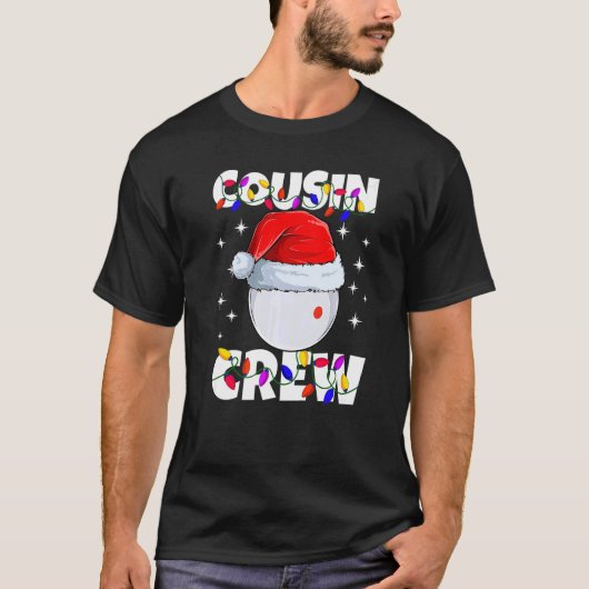 Billiard Cue Ball Play Pool Cousin Crew Christmas  T-shirt (Voorkant)