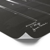 Billiard Cues 1879 Patent Art - Chalkboard Poster (Hoek)