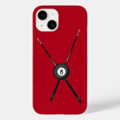 Billiard Cues en 8-Ball Case-Mate iPhone Case (Achterkant)
