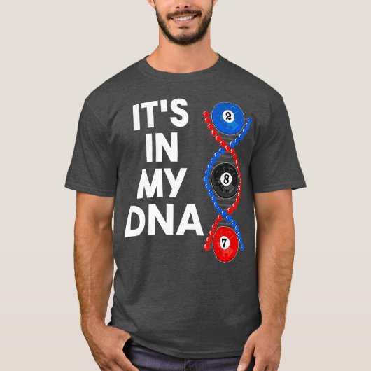 Billiard DNA billiard ball pool snooker billiard T-shirt (Voorkant)