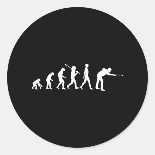 Billiard Evolution Pool Billiard Ronde Sticker (Voorkant)