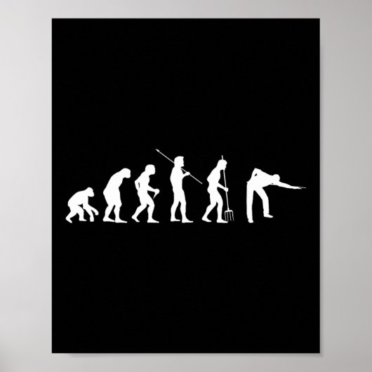 Billiard Evolution Snooker Pool Chalk Billiard Pla Poster (Voorkant)